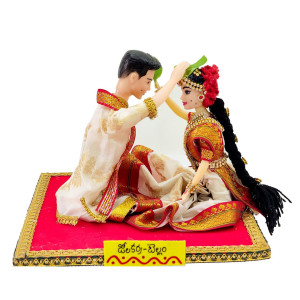 Jeelakarra Bellam Telugu Wedding Ritual Doll Set (Without Canopy)